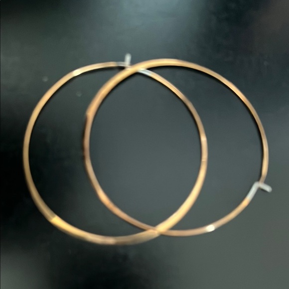 Michael Kors Jewelry - Elegant Michael Kors rose, gold, plated Hoop Earrings large